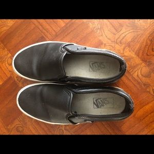 Black/White Slip on Vans